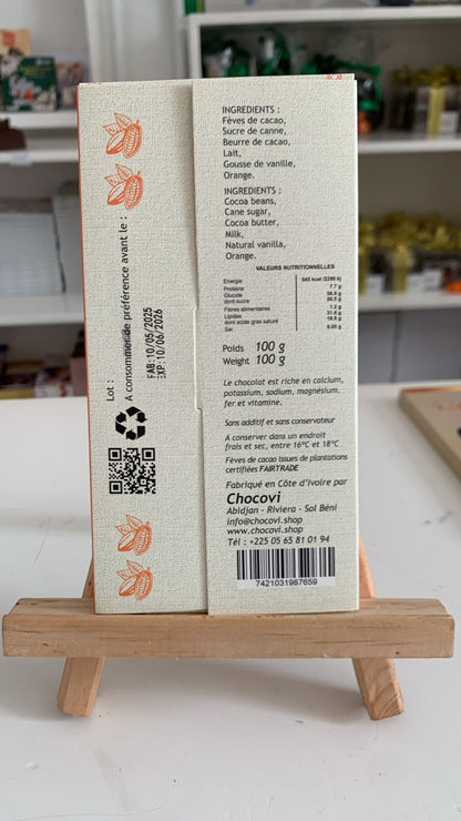 CHOCOLAT AU LAIT À L'ORANGE 45% 🍊🍫