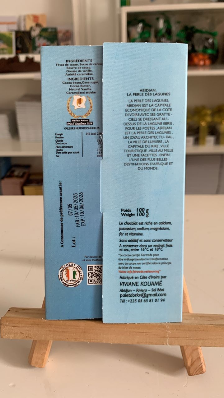 CHOCOLAT NOIR ATTIÉKÉ CARAMÉLISÉ 75% 🍫